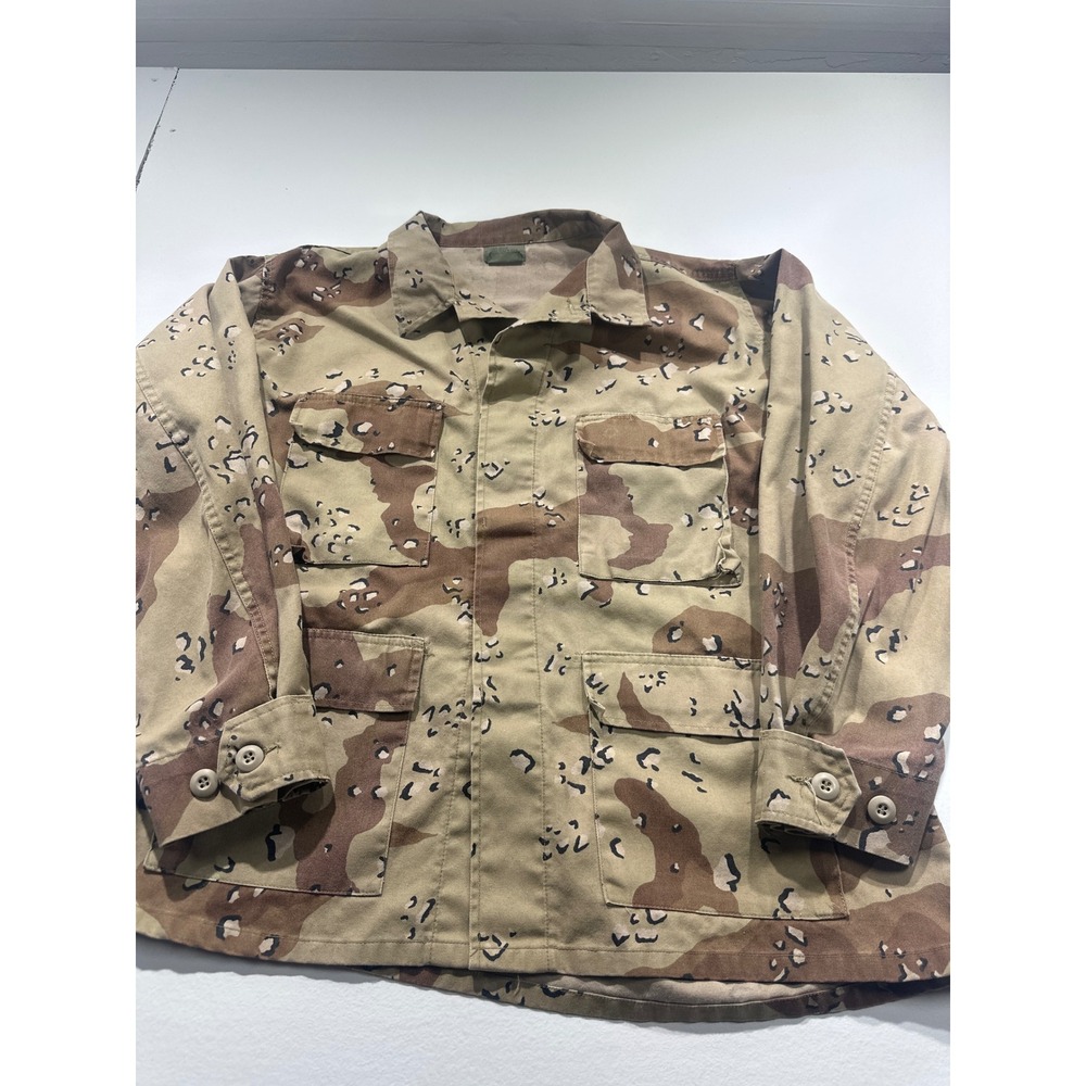 US Military Chocolate Chip Camo BDU Field Jacket Desert Storm Large Regular